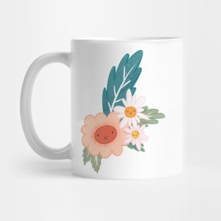 Cute Happy Flower Bunch Mug